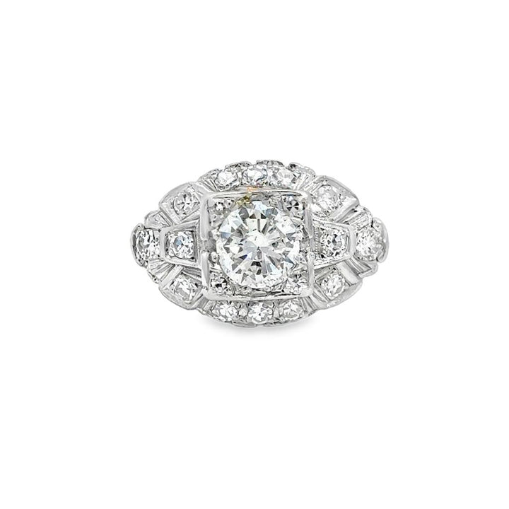 Vintage Diamond Ring in Platinum – 1.00CT Center