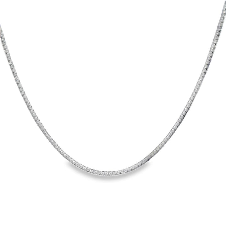 5.05 CTW Diamond 18K White Gold Tennis Necklace
