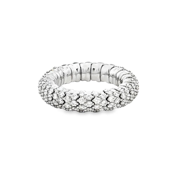 1.73 CTW Diamond 14K White Gold Stretch Band Ring