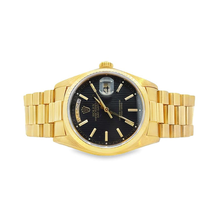 1983 Rolex Oyster Perpetual Day-Date 18038 Tuxedo Dial Watch (Pre-Owned)