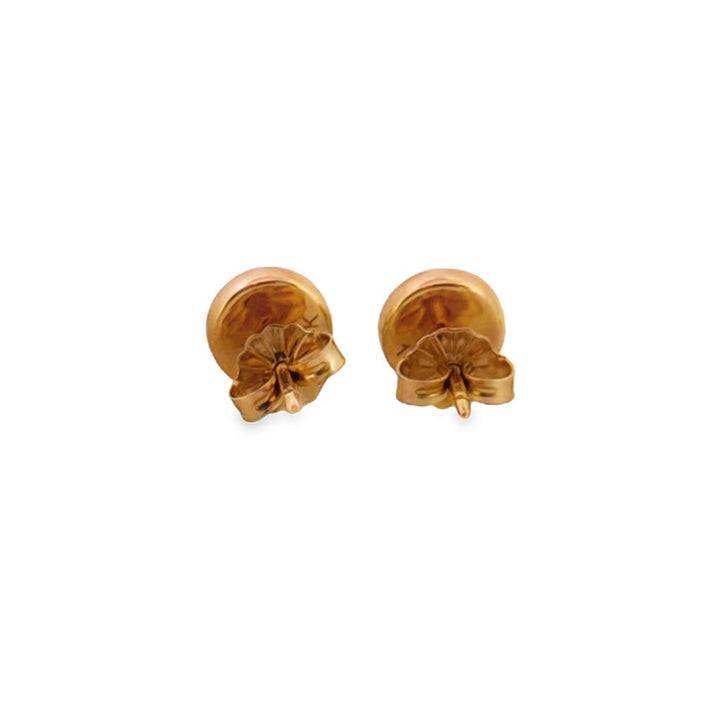 1.02 CTW Ethiopian Opal 14K Yellow Gold Bezel-Set Stud Earrings
