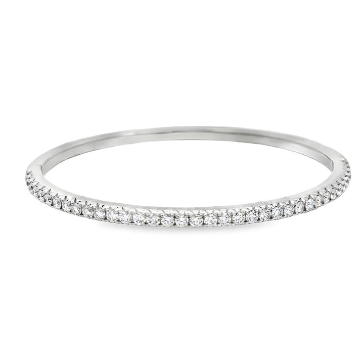 1.72 CTW Diamond 14K White Gold Bangle Bracelet