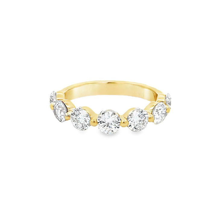 Diamond Band2.01 CTW Diamond 14K Yellow Gold Shared Prong Band Ring
