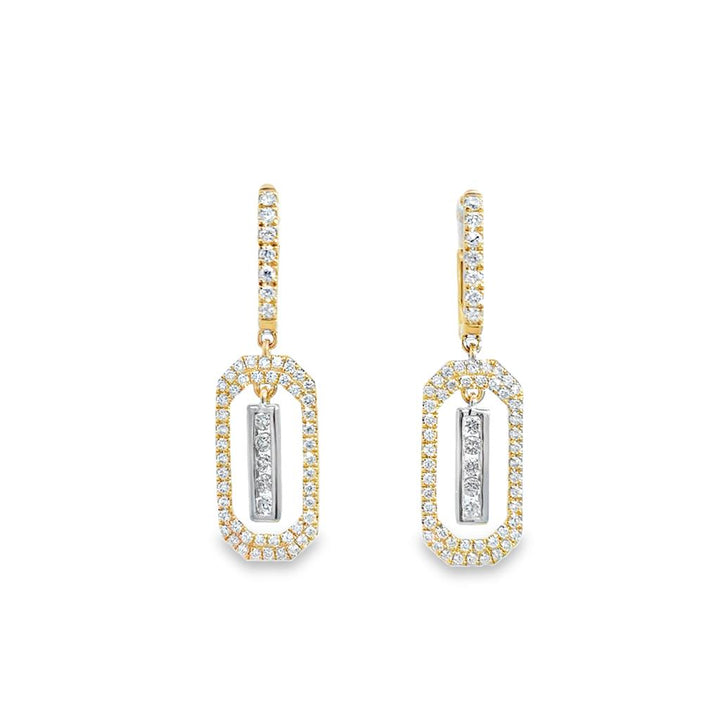 0.69 CTW Diamond 14K Yellow & White Gold Drop Earrings