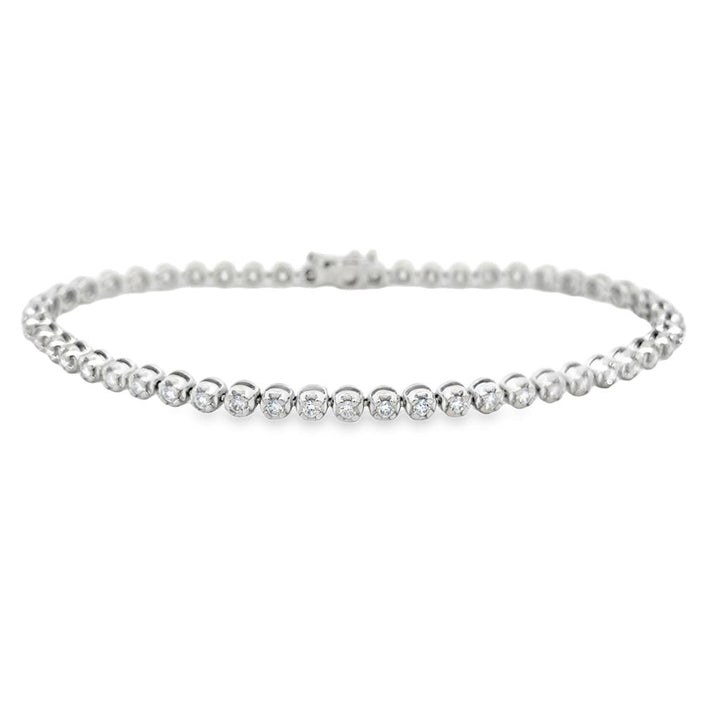 18K White Gold Diamond Tennis Bracelet – 1.50CTW