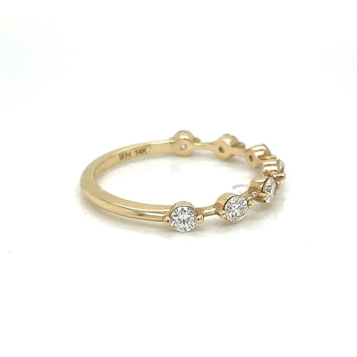 0.50 CTW Round Diamonds 14K Yellow Gold Wedding Band