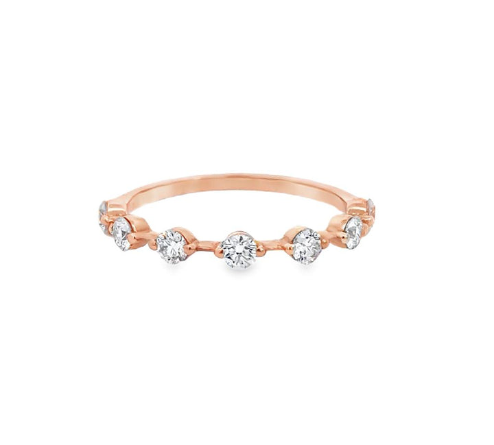 0.50 CTW Diamond 14K Rose Gold Spaced Band – 2.5mm
