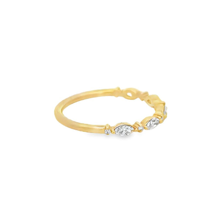 0.38 CTW Marquise and Round Diamond 14K Rose Gold Ring