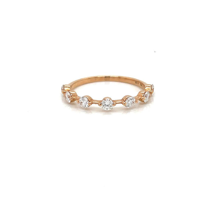 0.50 CTW Round Diamonds 14K Rose Gold Wedding Band