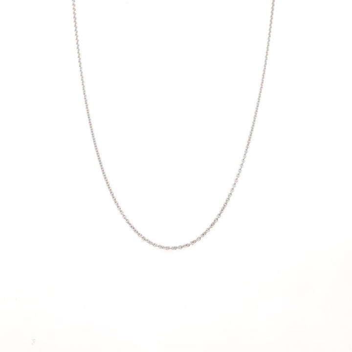 14K White Gold 18" Medium Cable Chain
