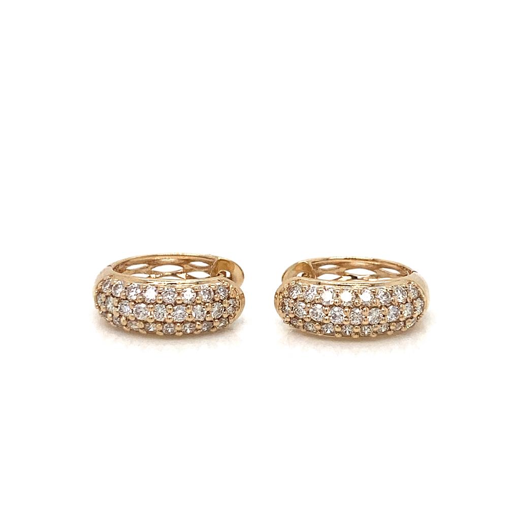 Yellow Gold .50ct Diamond Huggie Earrings