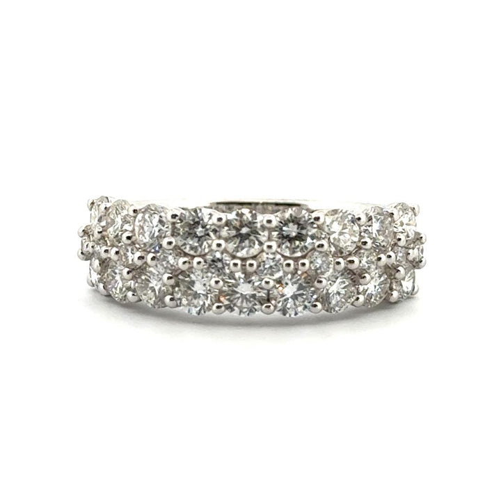 1.74 CTW Round Diamond 18K White Gold Ring