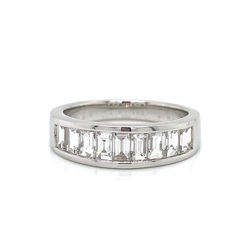 1.44 CTW Baguette Diamonds 18K White Gold Ring