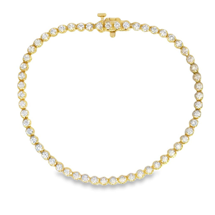 3.00ctw Diamond Tennis Bracelet, 14K Yellow Gold, 3mm Wide