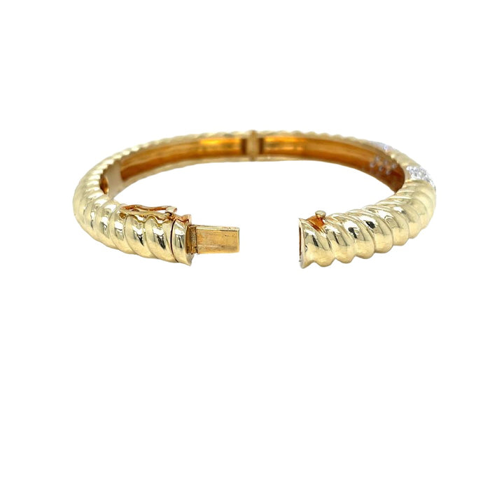 0.84 CTW Diamond 18K Yellow Gold Bracelet