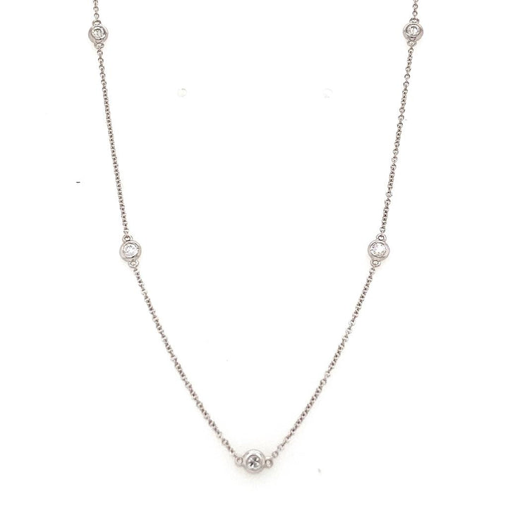 0.38 CTW Round Diamonds 14K White Gold Necklace