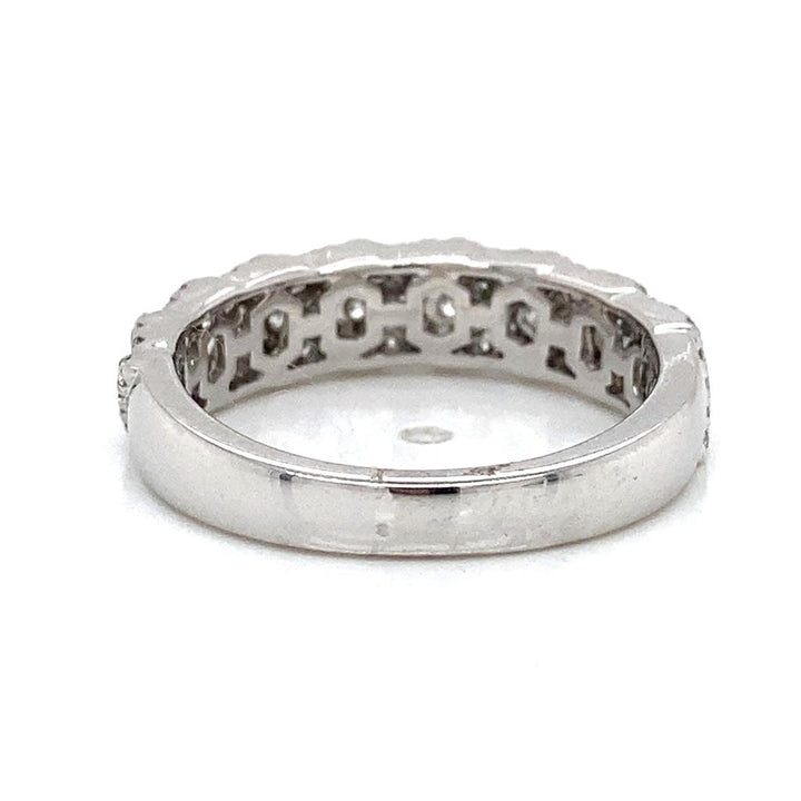 0.73 CTW Round Diamonds 14K White Gold Wedding Band