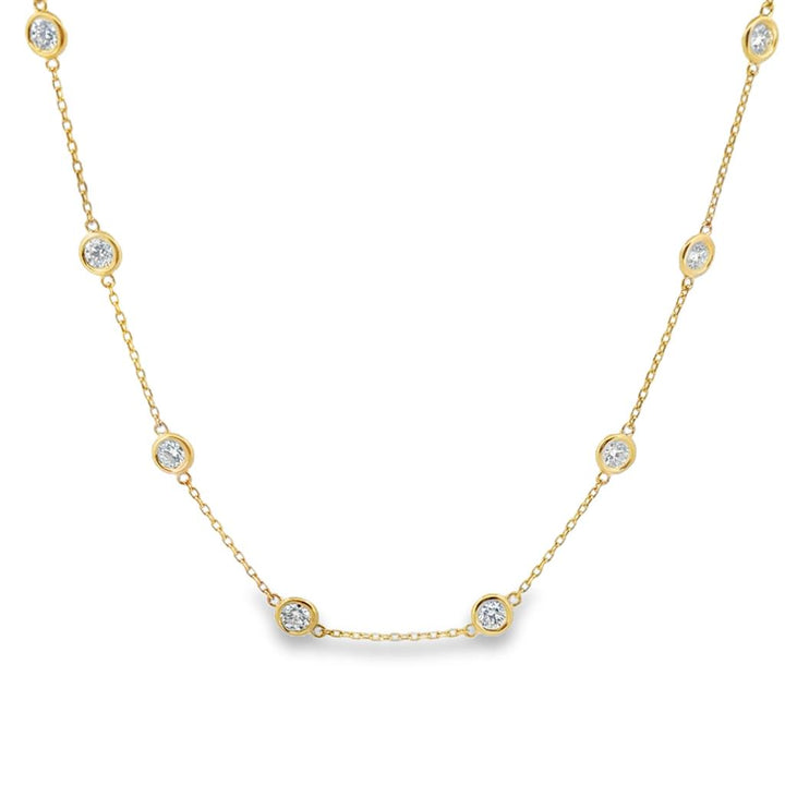 3.00 CTW Diamond by the Inch Chain Necklace in 14K Yellow Gold