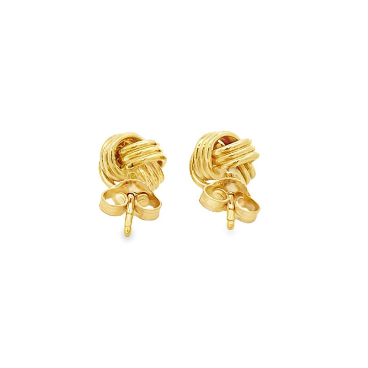18K Yellow Gold Knot Earrings – 7.5mm