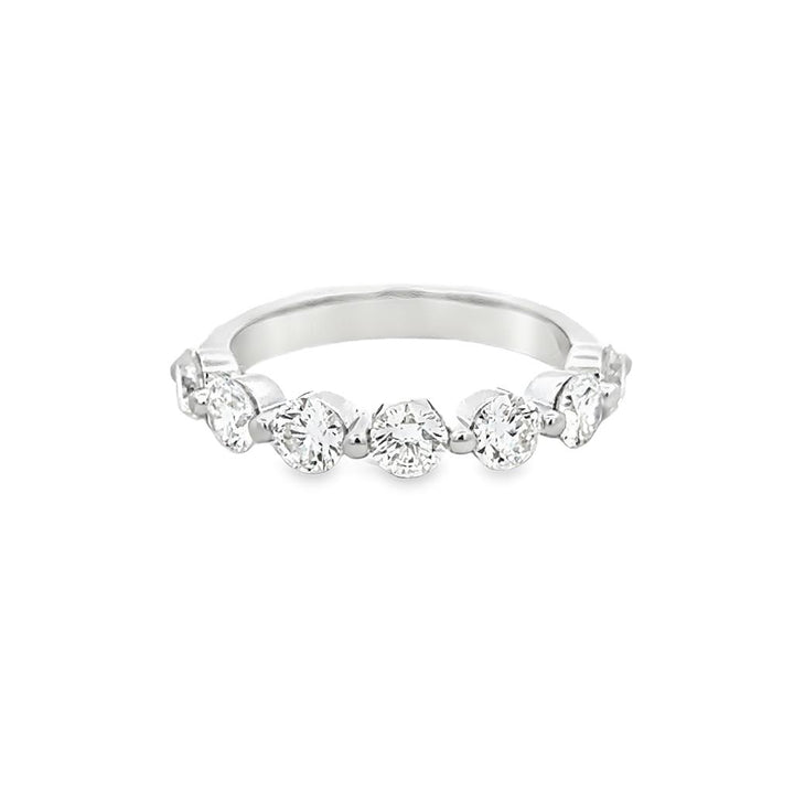 1.52 CTW Diamond 14K White Gold Shared Prong Band Ring