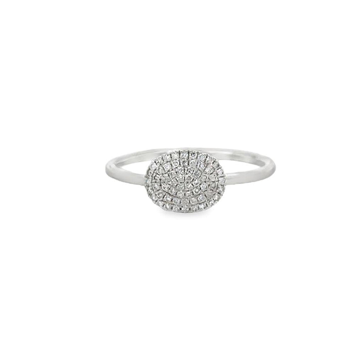 0.19 CTW Diamond Pavé East-West Ring 14K White Gold