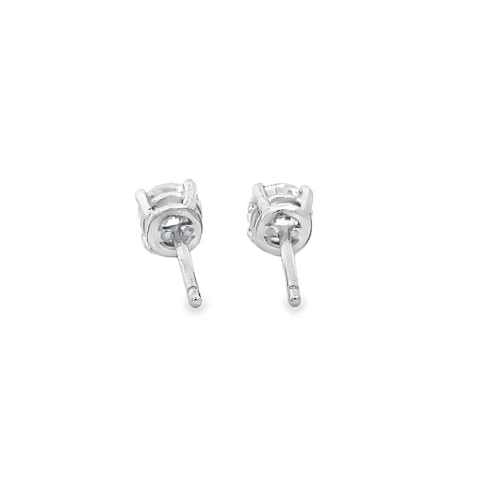 1.00 CTW Diamond Stud Earrings in 14K White Gold