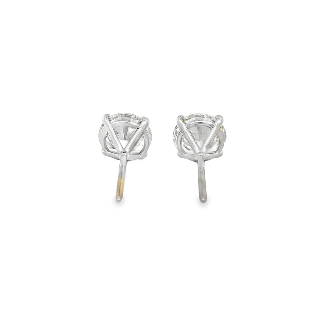 5.03 CTW Diamond 18K White Gold Stud Earrings
