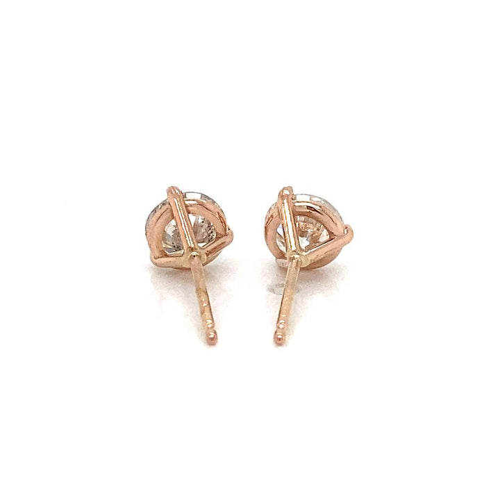 1.13ctw Diamond Stud Earrings in 14k rose gold