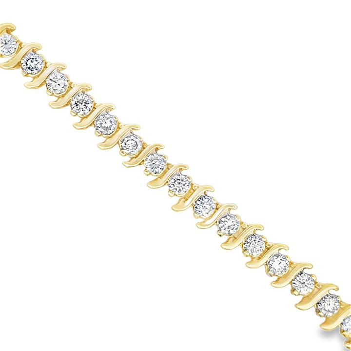 Pre-Owned 3.50 CTW Diamond 14K Yellow Gold Tennis Bracelet