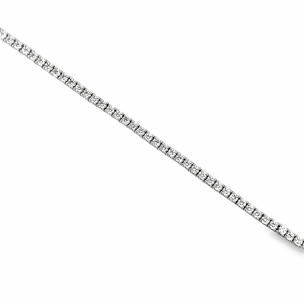 3.00 CTW Round Brilliant Diamond 18K White Gold Tennis Bracelet