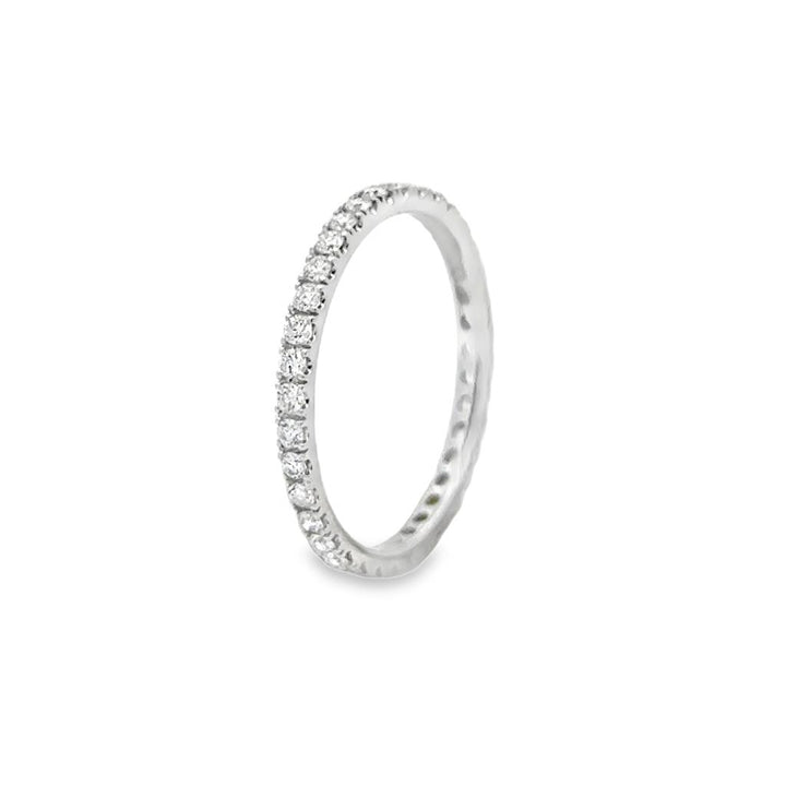 0.53 CTW Diamond 18K White Gold Eternity Band Ring