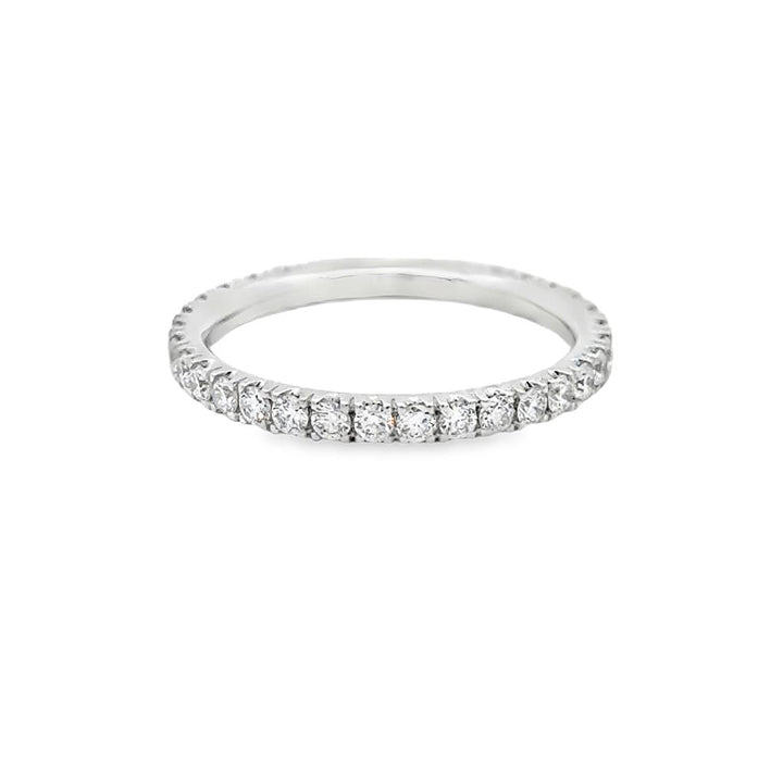 0.83 CTW Diamond 18K White Gold Eternity Band Ring