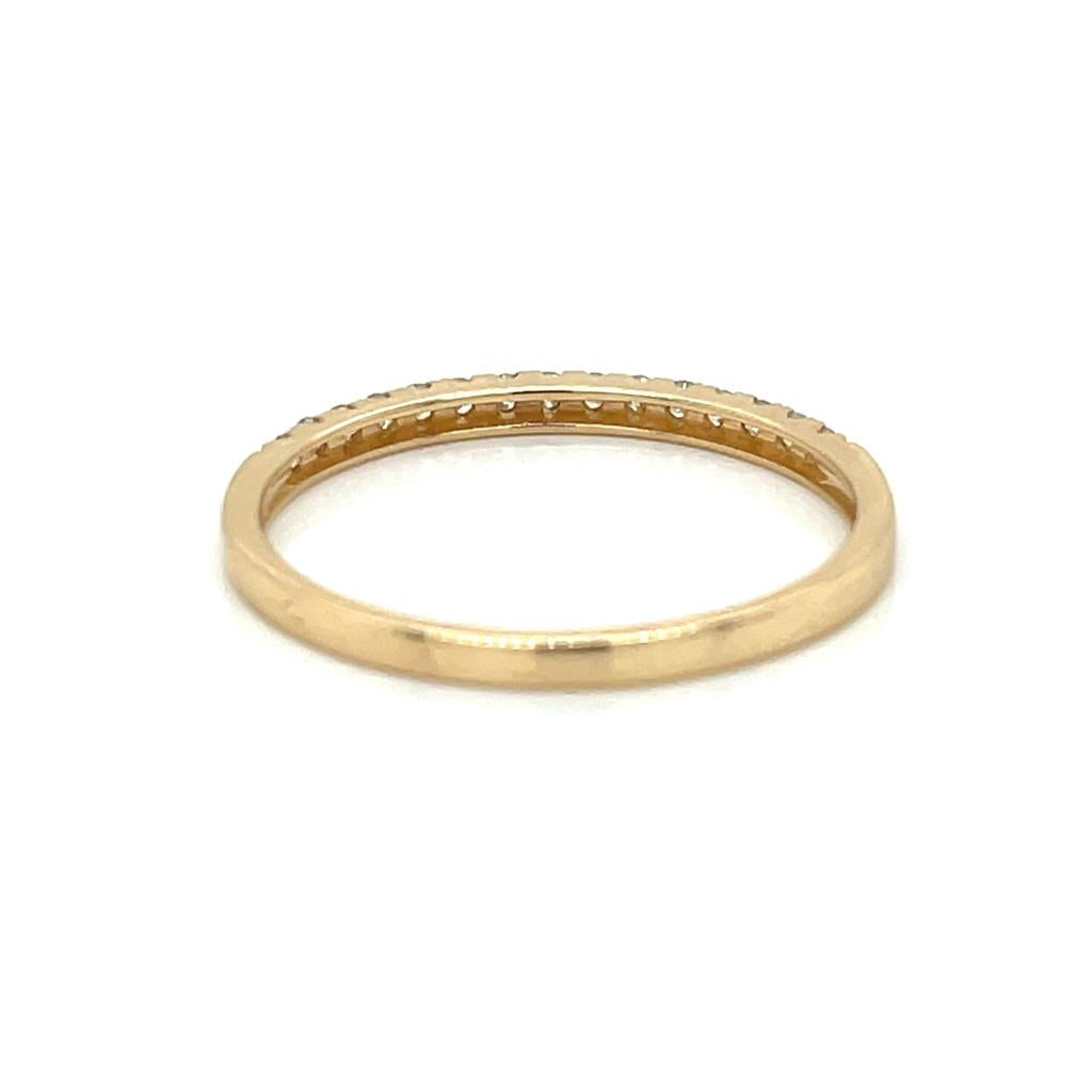 0.20 CTW Round Diamonds 14K Yellow Gold Milgrain Detail Wedding Band