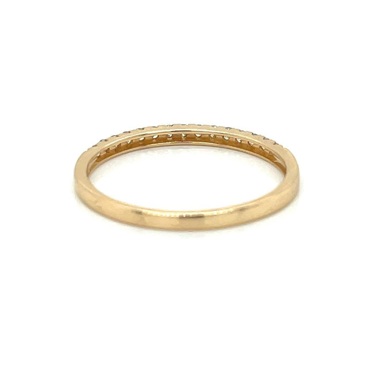 0.20 CTW Round Diamonds 14K Yellow Gold Milgrain Detail Wedding Band