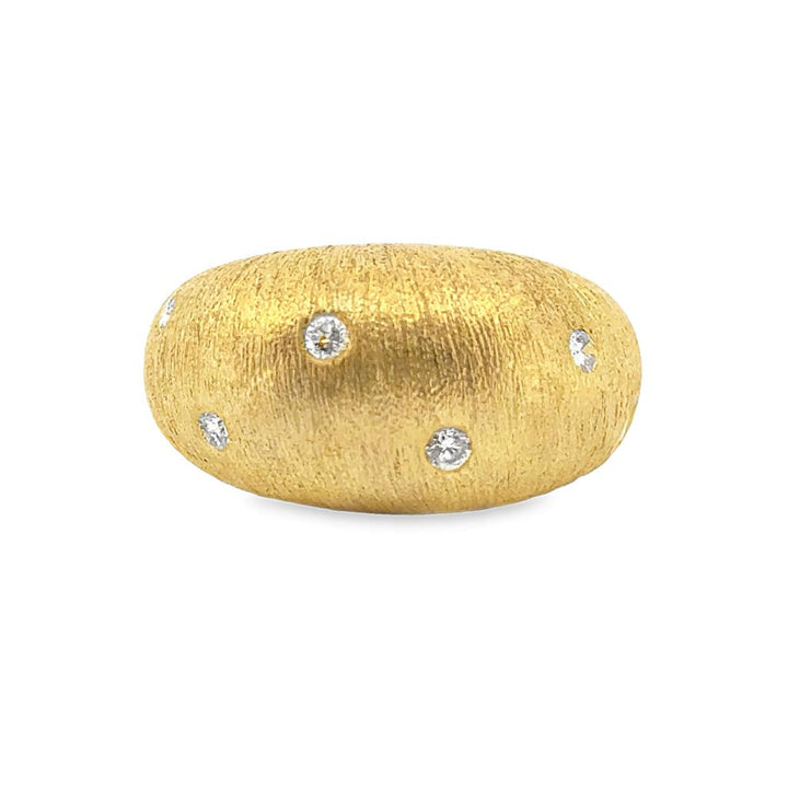 Sal Praschnik 0.24 CTW Round Diamonds 18K Yellow Gold Dome Ring