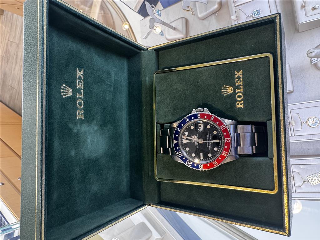 Pre-Owned Rolex GMT-Master "Pepsi" Model 1675 Stainless Steel Watch 1968