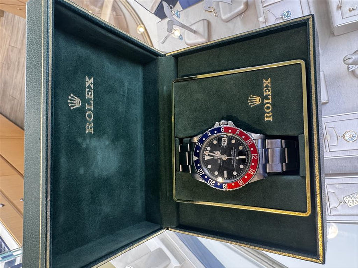 Pre-Owned Rolex GMT-Master "Pepsi" Model 1675 Stainless Steel Watch 1968