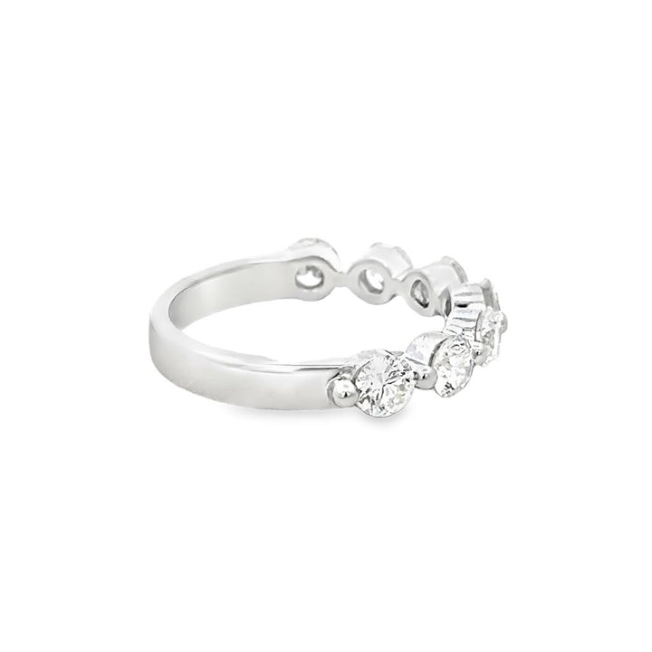 1.50 CTW Diamond 14K White Gold Shared Prong Band Ring