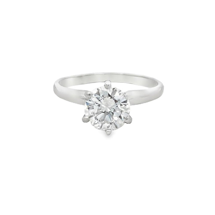 1.50 CT Diamond Platinum Solitaire Engagement Ring (GIA Certified)