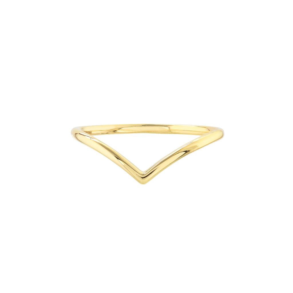 14KY Gold Chevron Wire Ring