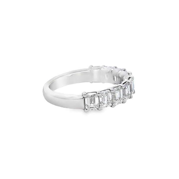 2.39 CTW Emerald Cut Diamond 14K White Gold Band – 4mm