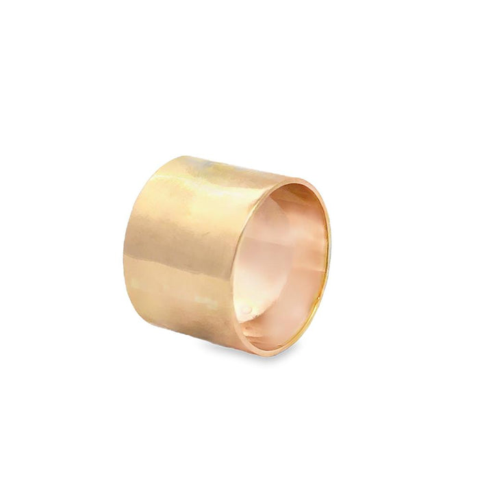 14K Yellow Gold 14mm Super Wide Band Ring – Size 7