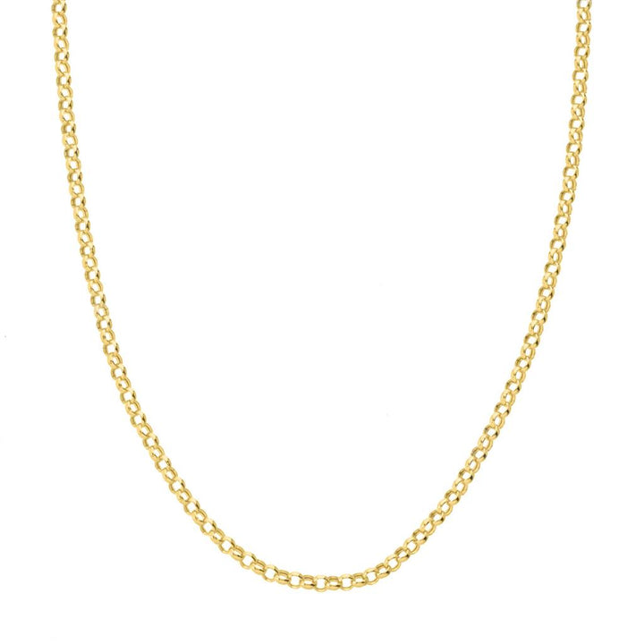 3.75mm Gold Rolo Link Chain Necklace