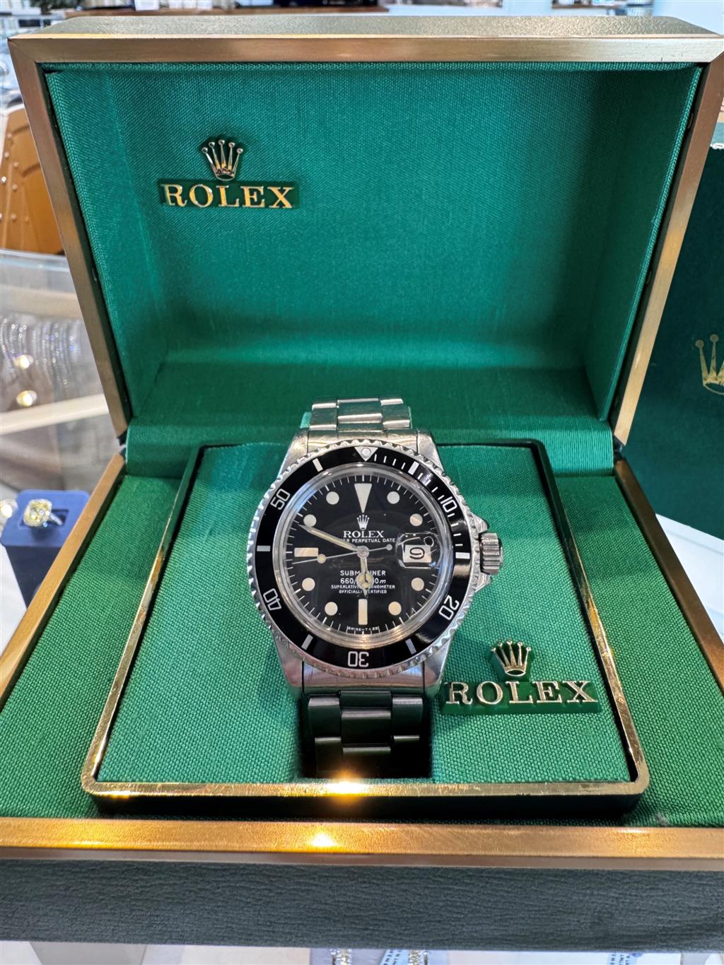 Pre-Owned Vintage Rolex Submariner 1680 Stainless Steel Watch – Circa 1975