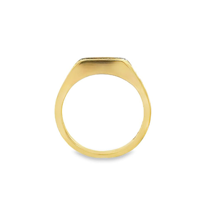 0.60 CTW Princess Cut Diamond 18K Yellow Gold Square-Top Band Ring