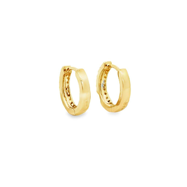 0.22 CTW Diamond 14K Yellow Gold Double-Row Mini Hoop Earrings