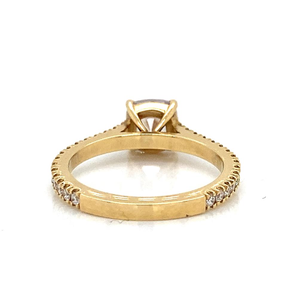 Classic Pave Set Diamond Engagement Ring