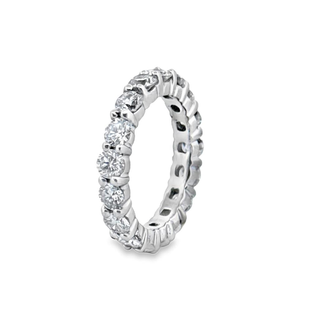 3.40 CTW Round Brilliant Diamond Eternity Band in Platinum