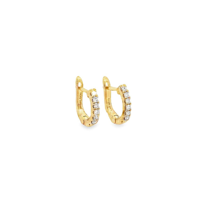 0.13 CTW Diamond 14K Yellow Gold Mini Hoop Earrings