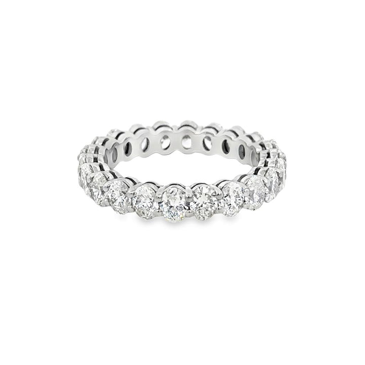 3.26 CTW Oval Diamond Platinum Eternity Band